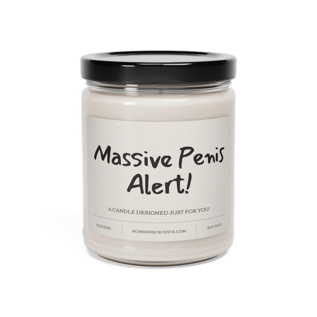 "Massive Penis Alert!" Candle